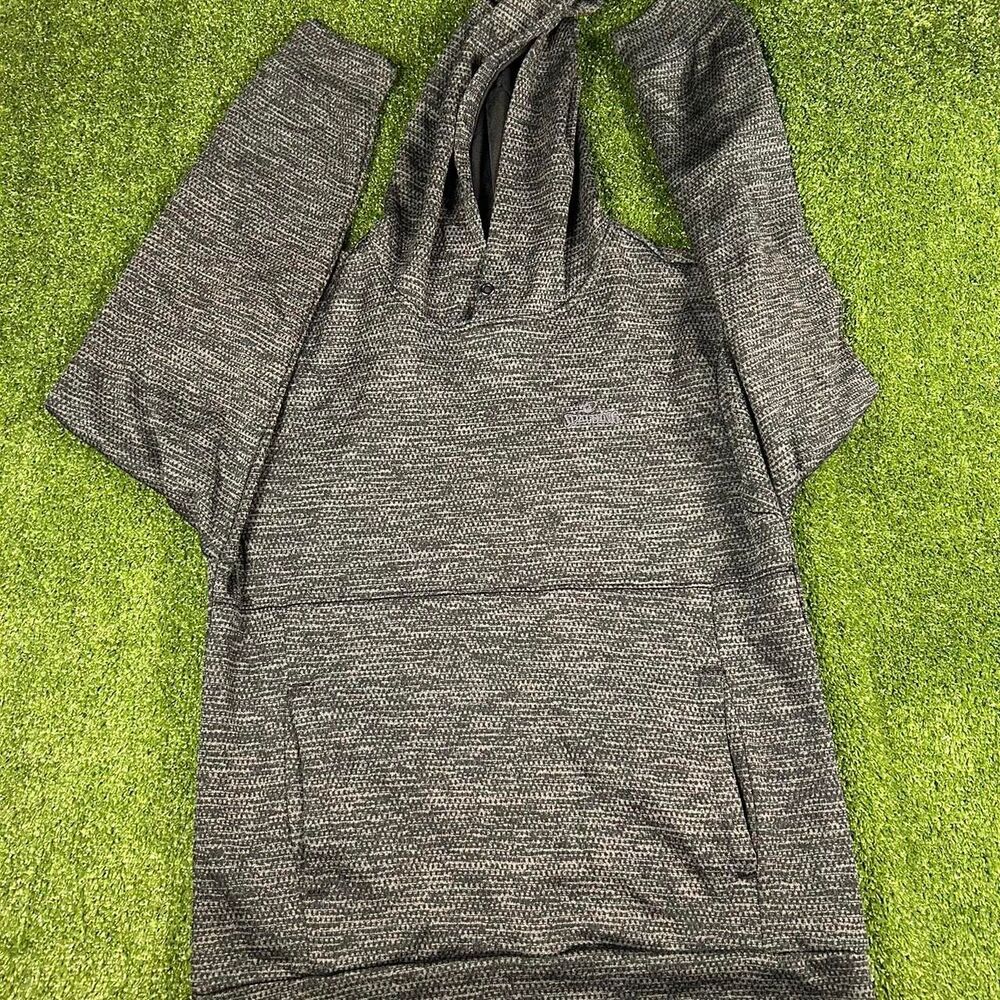 Spalding Men's Grey and Green Hoodie